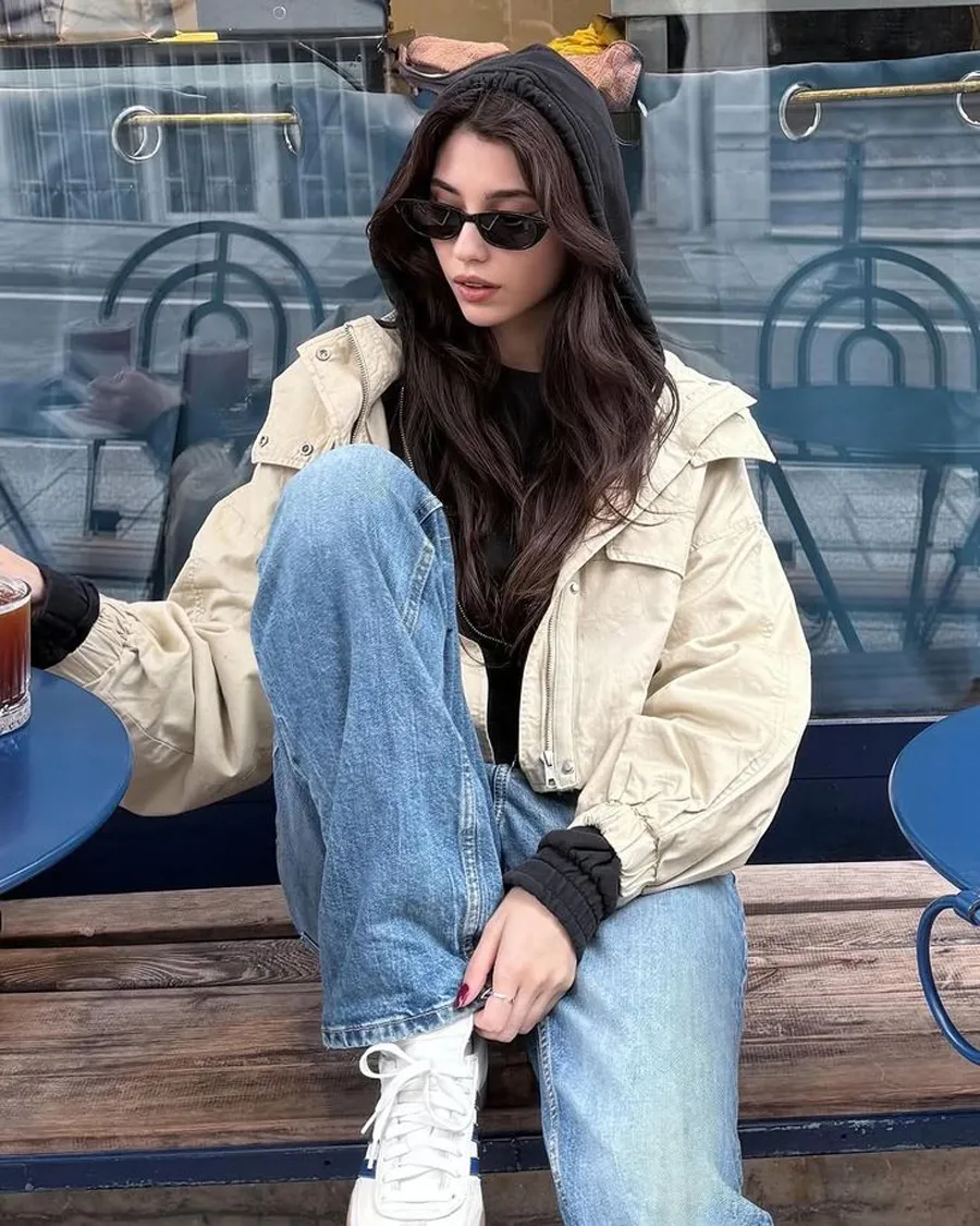 Áo khoác gió mix hoodie