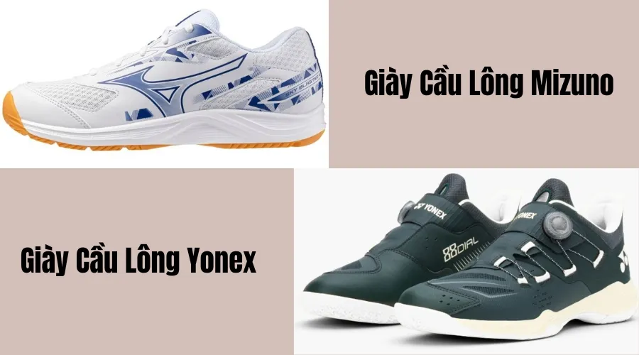 So sánh giày cầu lông Yonex Và Mizuno