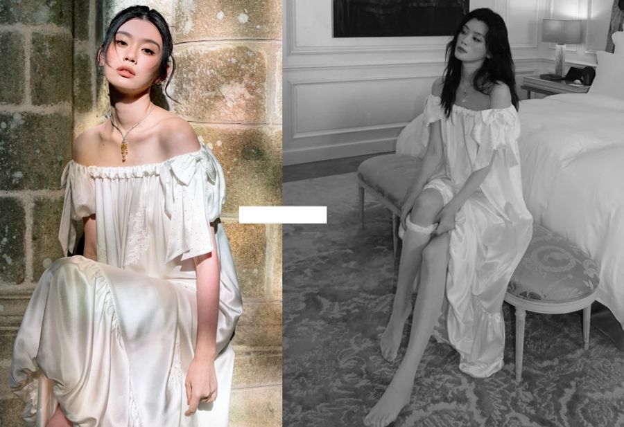 Đầm lụa trễ vai ngọt ngào cho những khoảnh khắc riêng tư