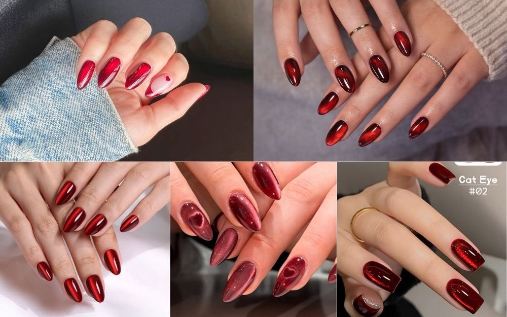 Top 50+ Mẫu Nail Đỏ Mắt Mèo Đẹp Sang Chảnh, Tôn Da 2026 - 10