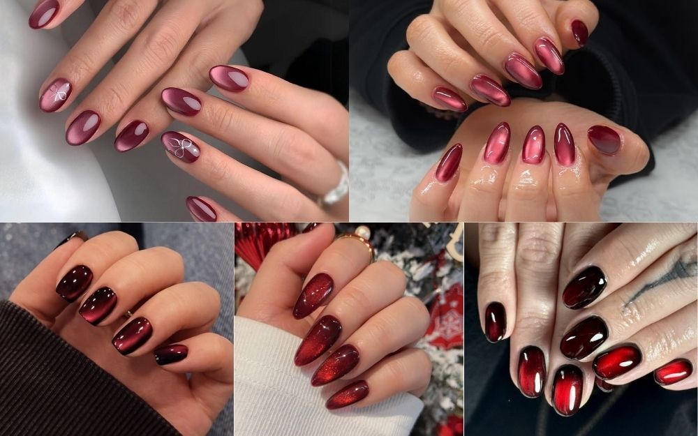 Top 50+ Mẫu Nail Đỏ Mắt Mèo Đẹp Sang Chảnh, Tôn Da 2026 - 3