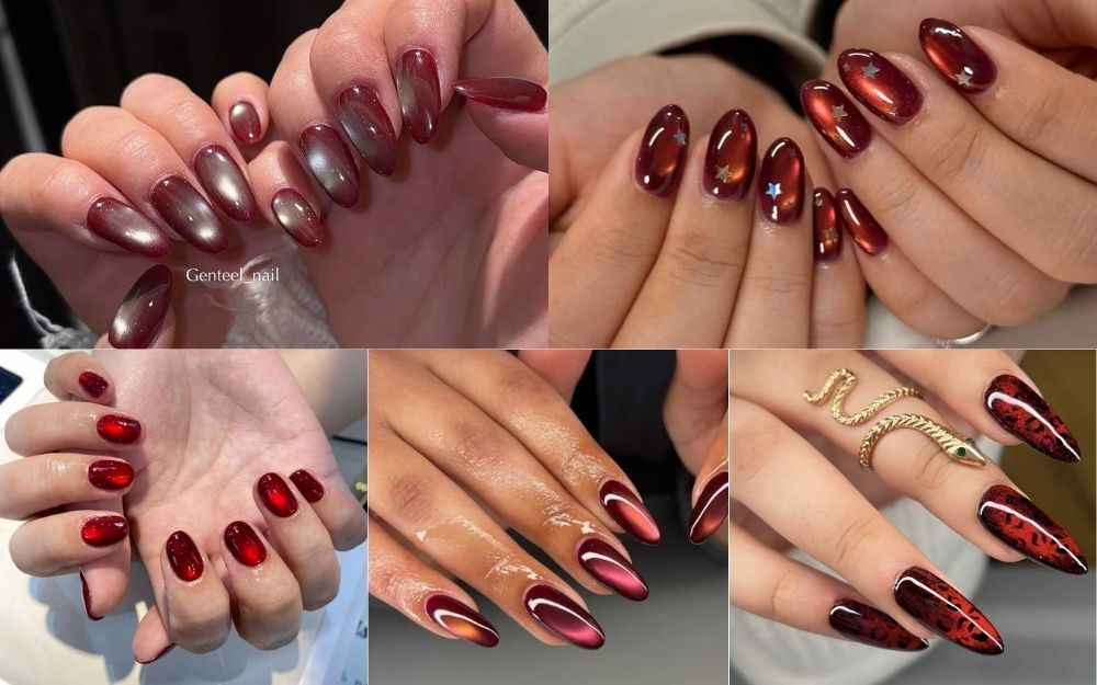 Top 50+ Mẫu Nail Đỏ Mắt Mèo Đẹp Sang Chảnh, Tôn Da 2026 - 4