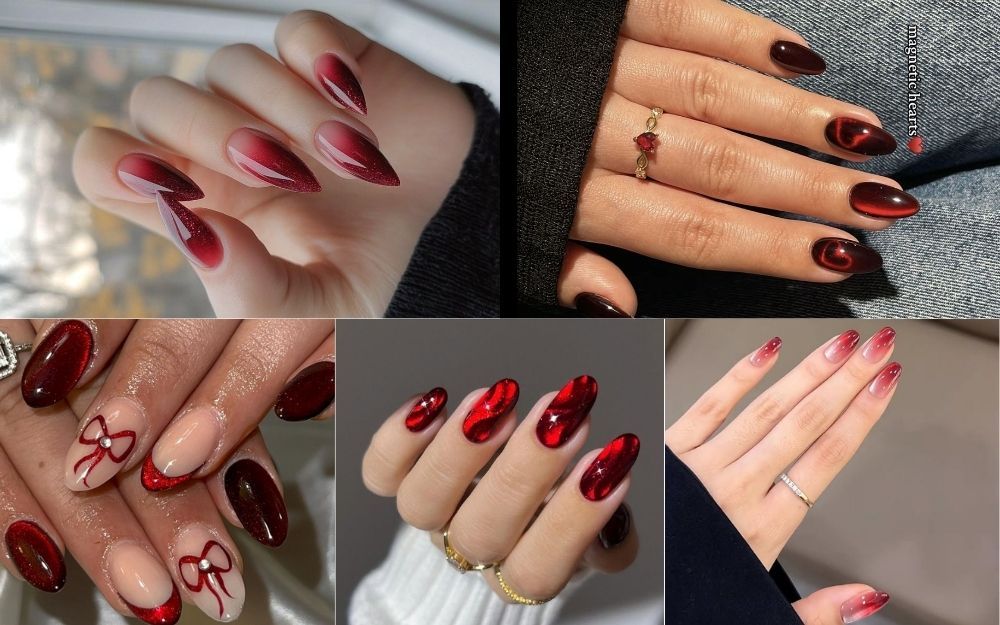 Top 50+ Mẫu Nail Đỏ Mắt Mèo Đẹp Sang Chảnh, Tôn Da 2026 - 6