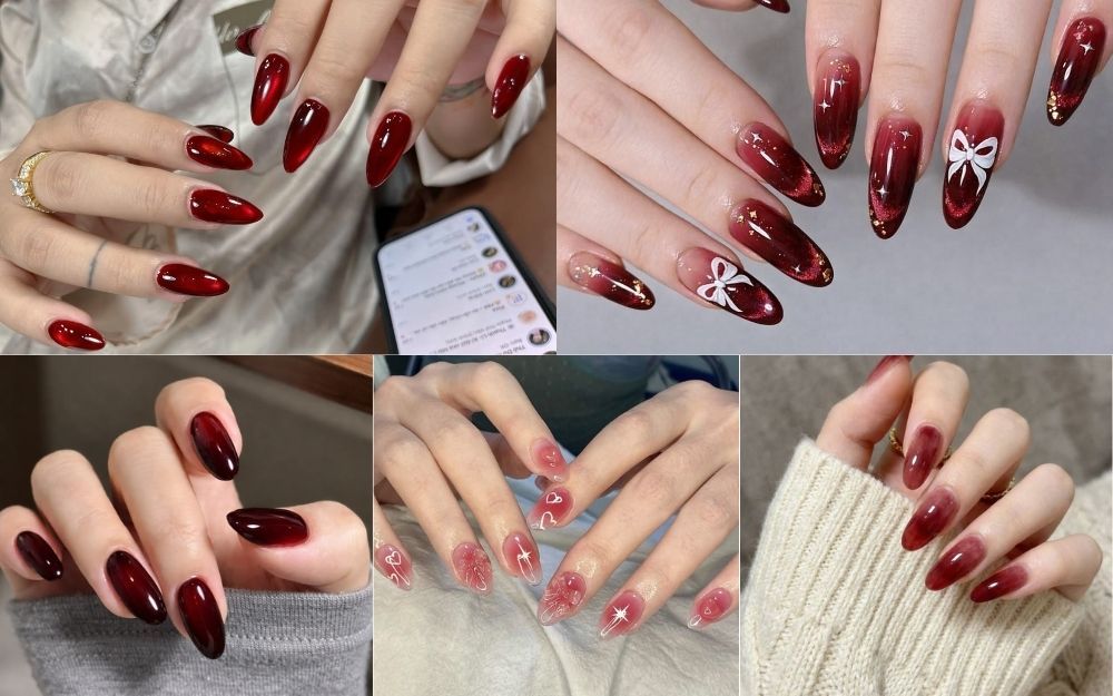 Top 30+ Mẫu Nail Đỏ Thạch Sang Chảnh, Tôn Da Hot Trend 2026 - 2