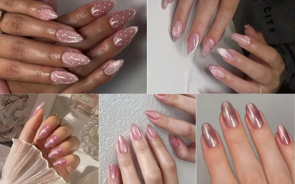 Top 50+ Mẫu Nail Hồng Mắt Mèo Đẹp, Bling Bling, Sang Chảnh 2026 - 2