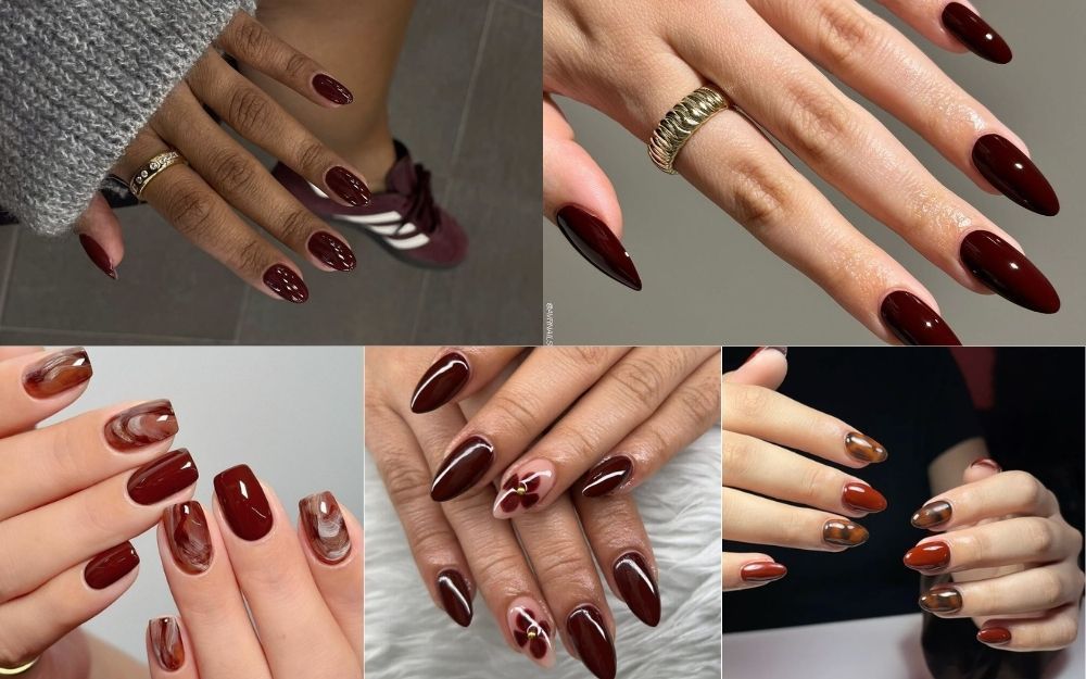Top 30+ Mẫu Nail Nâu Đỏ Tôn Da, Dẫn Đầu Xu Hướng 2026 - 1