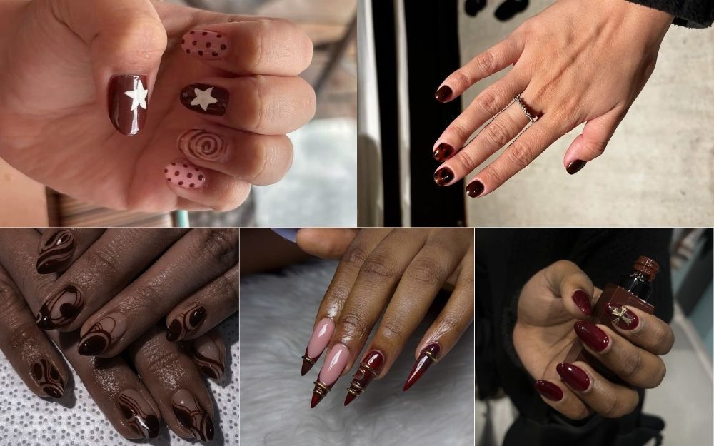 Top 30+ Mẫu Nail Nâu Đỏ Tôn Da, Dẫn Đầu Xu Hướng 2026 - 2