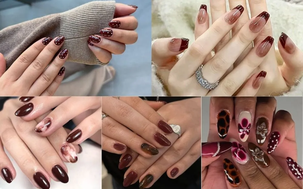 Top 30+ Mẫu Nail Nâu Đỏ Tôn Da, Dẫn Đầu Xu Hướng 2026 - 4