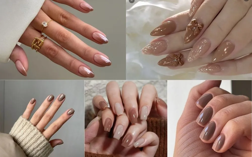 TOP 35+ Mẫu Nail Nâu Sữa Sang Chảnh, Tôn Da Trending 2026 - 4