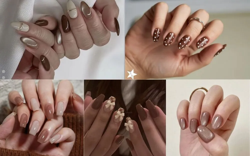 TOP 35+ Mẫu Nail Nâu Sữa Sang Chảnh, Tôn Da Trending 2026 - 5
