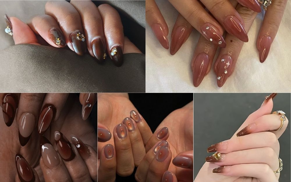 Gợi Ý 50+ Mẫu Nail Nâu Thạch Tôn Da, Được Ưa Chuộng 2026 - 7