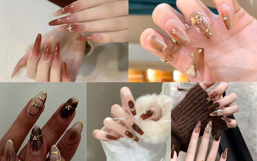 Gợi Ý 50+ Mẫu Nail Nâu Thạch Tôn Da, Được Ưa Chuộng 2026 - 8