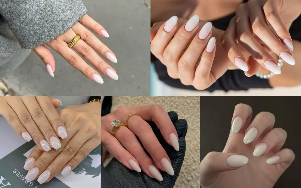 Gợi ý 50+ Mẫu Nail Trắng Gạo Sang Chảnh, Tôn Da Hot Trend 2026 - 1