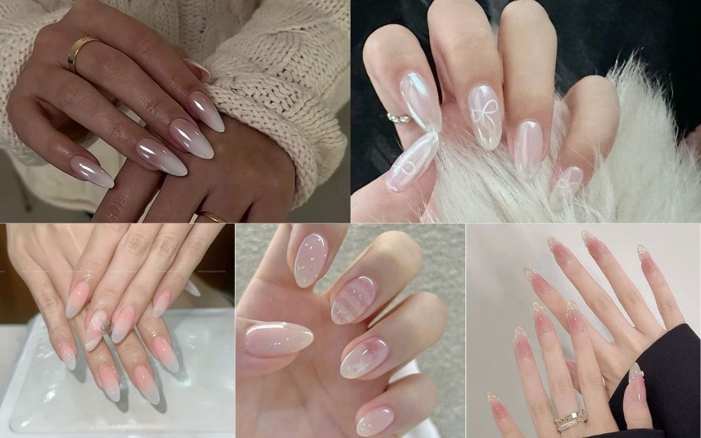 Top 50 Mẫu Nail Trắng Hồng Thạch Đẹp Trong Veo, Tôn Da 2026 - 1