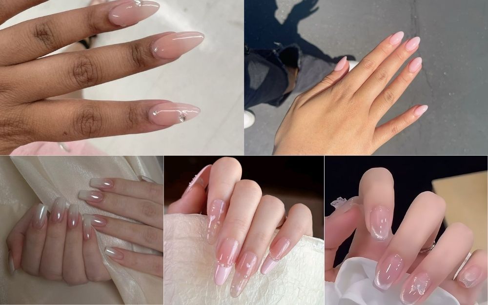Top 50 Mẫu Nail Trắng Hồng Thạch Đẹp Trong Veo, Tôn Da 2026 - 2