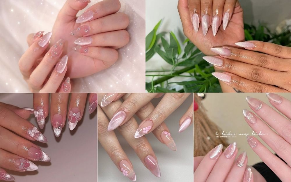 Top 50 Mẫu Nail Trắng Hồng Thạch Đẹp Trong Veo, Tôn Da 2026 - 7