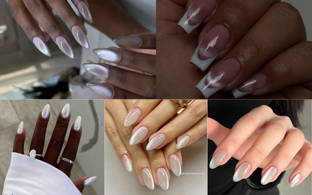 Top 50+ Mẫu Nail Trắng Mắt Mèo Sang Chảnh, Cuốn Hút Năm 2026 - 1