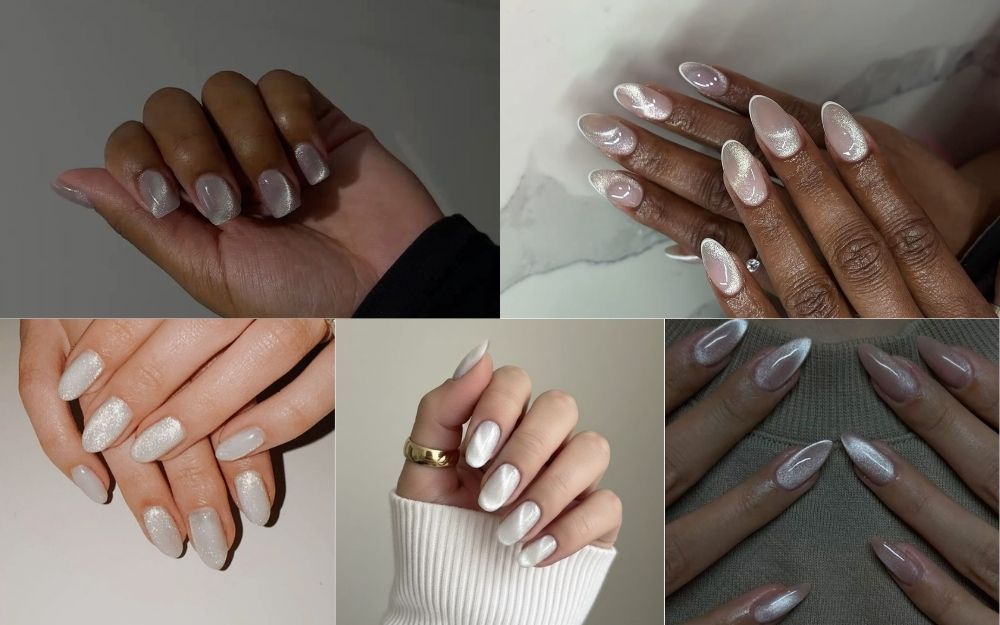 Top 50+ Mẫu Nail Trắng Mắt Mèo Sang Chảnh, Cuốn Hút Năm 2026 - 2
