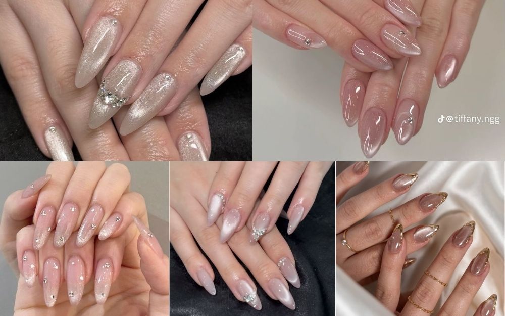 Top 50+ Mẫu Nail Trắng Mắt Mèo Sang Chảnh, Cuốn Hút Năm 2026 - 3