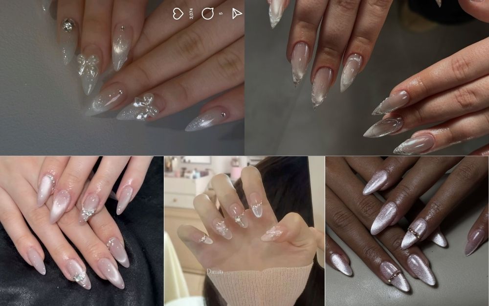 Top 50+ Mẫu Nail Trắng Mắt Mèo Sang Chảnh, Cuốn Hút Năm 2026 - 5
