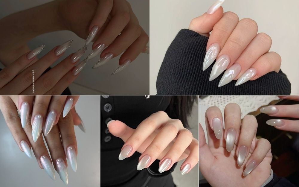 Top 50+ Mẫu Nail Trắng Tráng Gương Đẹp Sang Chảnh 2026 - 6