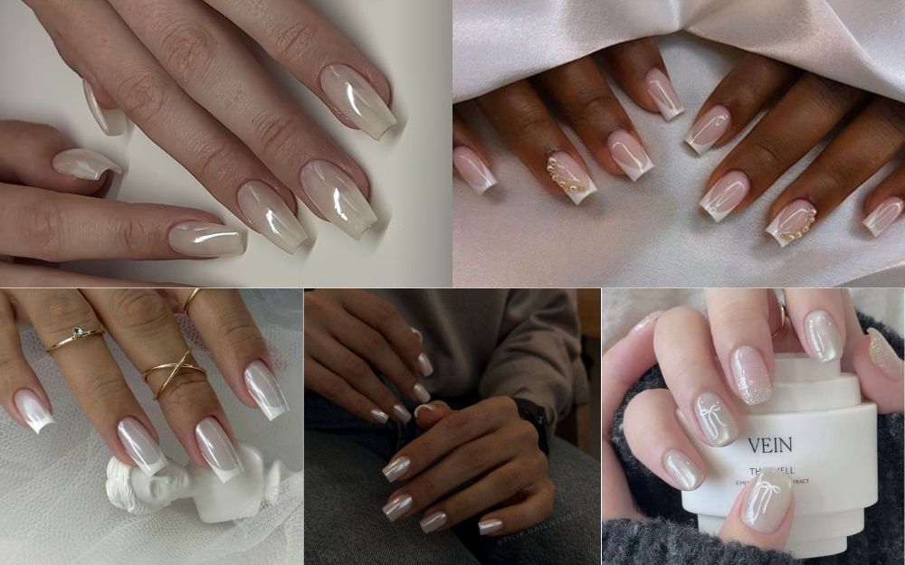 Top 50+ Mẫu Nail Trắng Tráng Gương Đẹp Sang Chảnh 2026 - 8