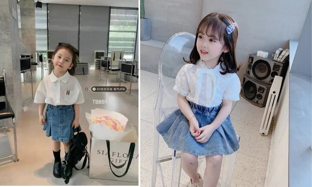 7 Cách Phối Áo Sơ Mi Cho Bé Gái Đẹp, Dễ Thương - 4