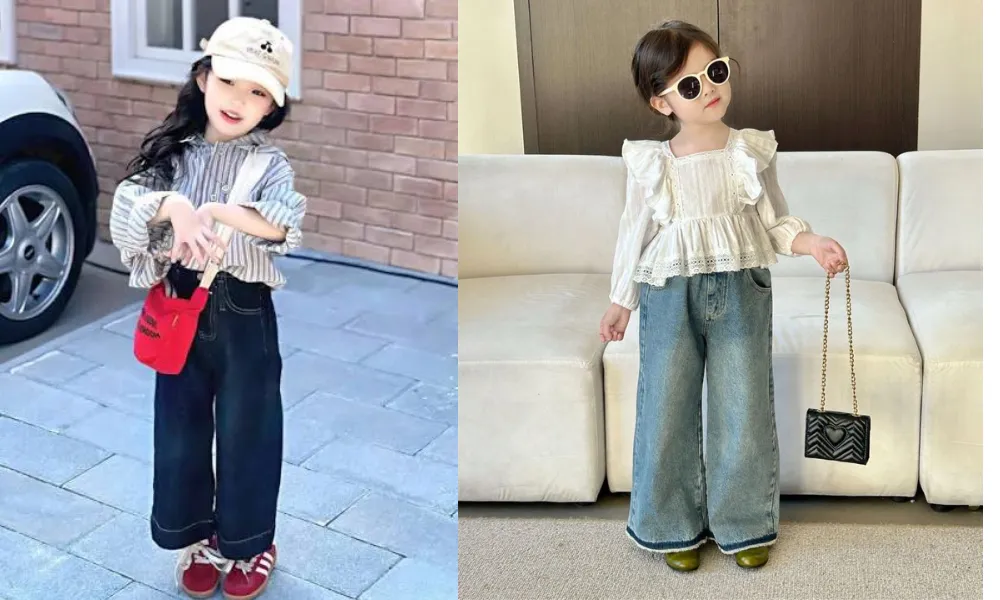 7 Cách Phối Áo Sơ Mi Cho Bé Gái Đẹp, Dễ Thương - 1
