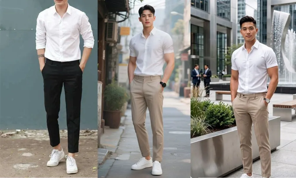 10 Cách phối đồ với áo sơ mi tay ngắn cho nam đẹp, trẻ trung - 6