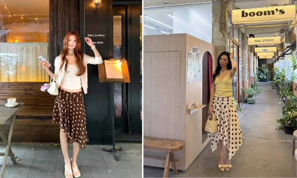 Gợi ý 12 cách phối đồ với chân váy chấm bi đẹp, dễ áp dụng - 5