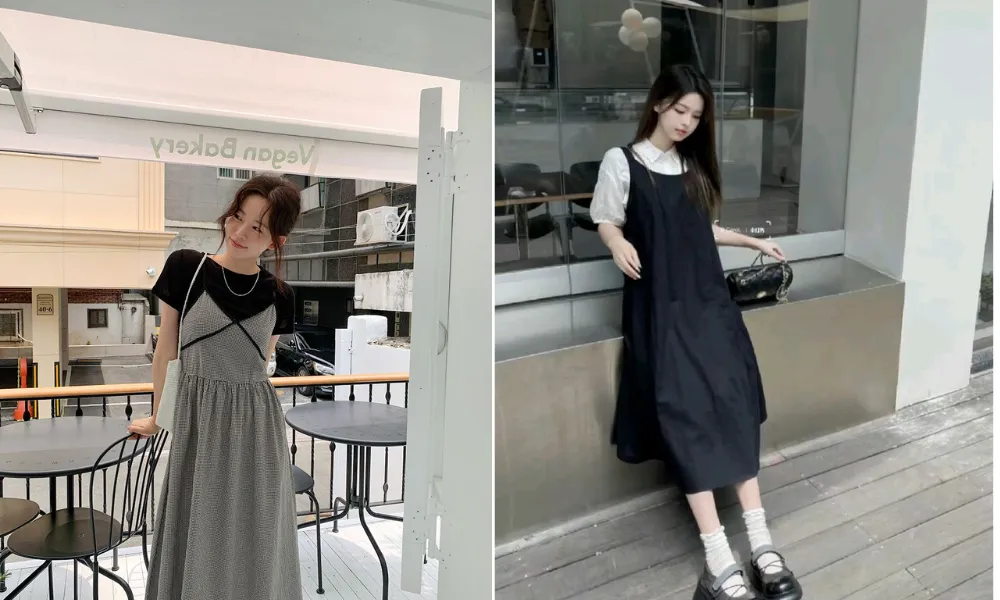 Gợi ý 10 cách phối đồ với váy yếm đẹp, thời trang cho phái nữ - 1