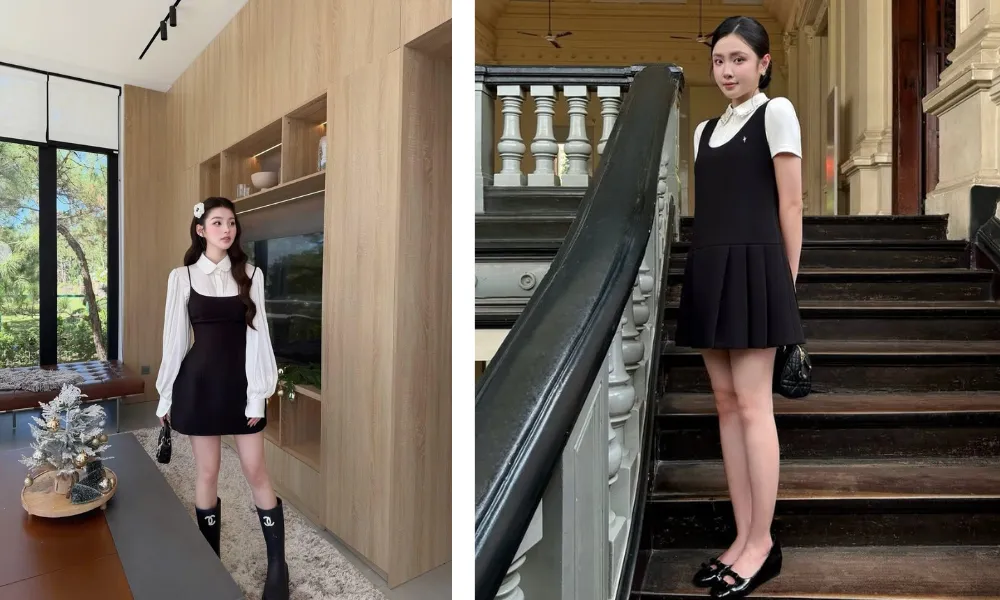 Gợi ý 10 cách phối đồ với váy yếm đẹp, thời trang cho phái nữ - 5