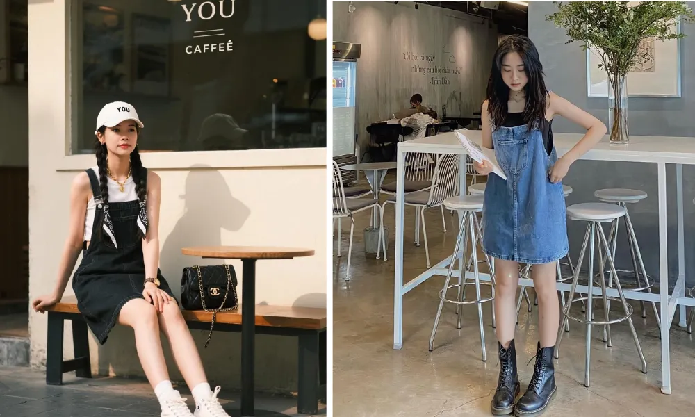 Gợi ý 10 cách phối đồ với váy yếm đẹp, thời trang cho phái nữ - 7