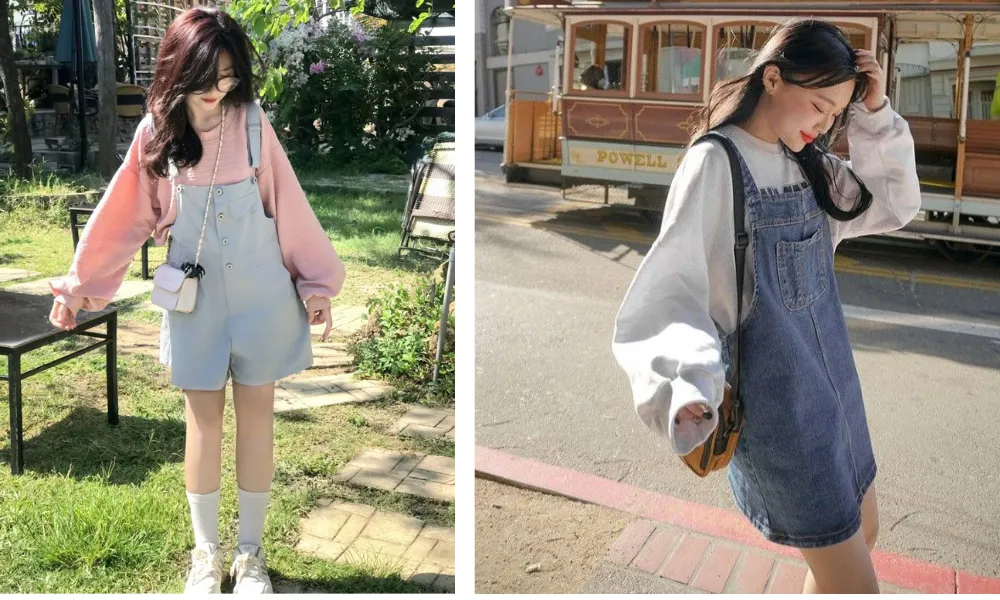Gợi ý 10 cách phối đồ với váy yếm đẹp, thời trang cho phái nữ - 11