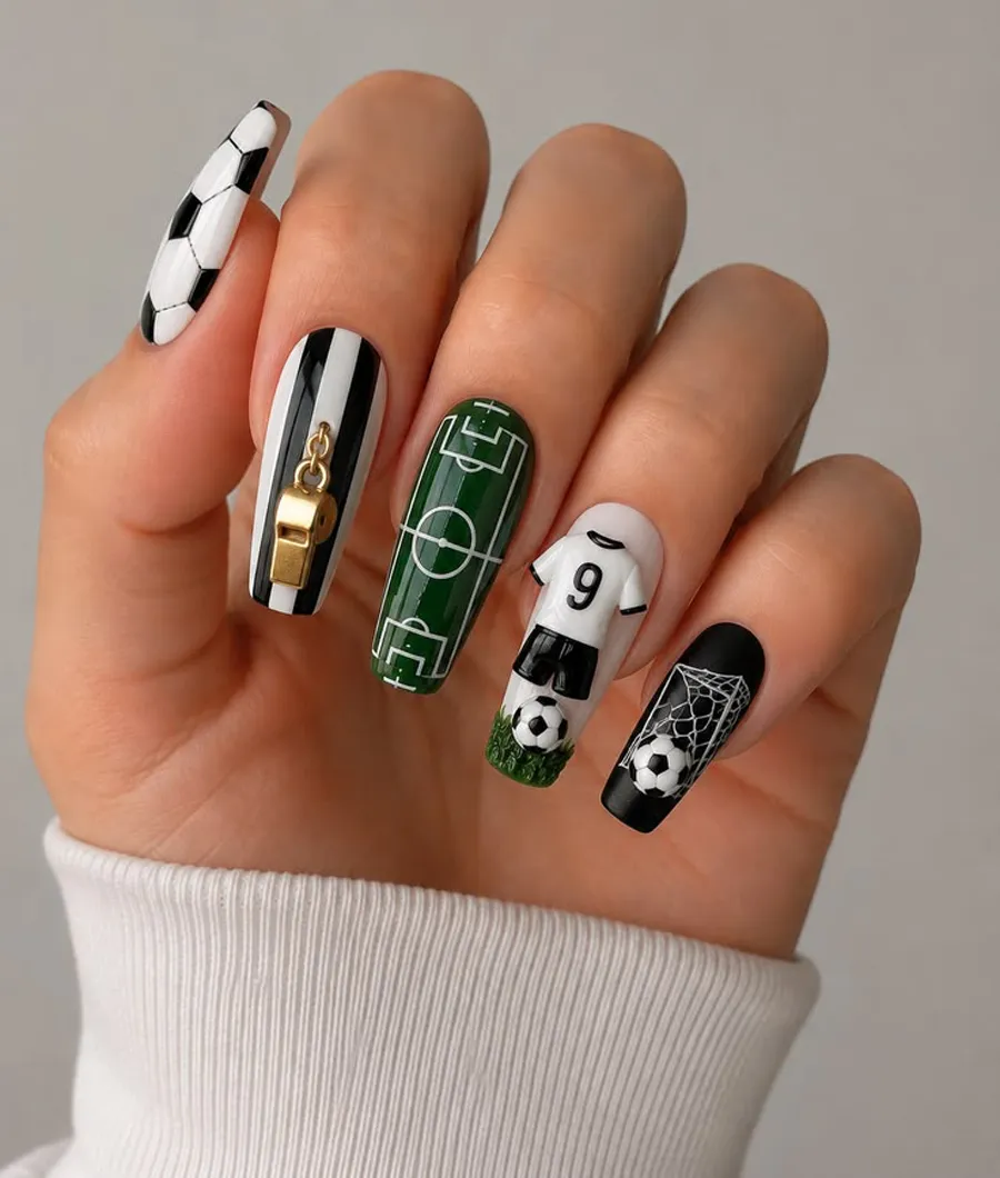 Nail sân bóng 3D