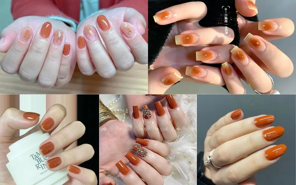 Top 20+ Mẫu Nail Cam Đất Đẹp Sang Chảnh, Tôn Da Hot Trend - 2