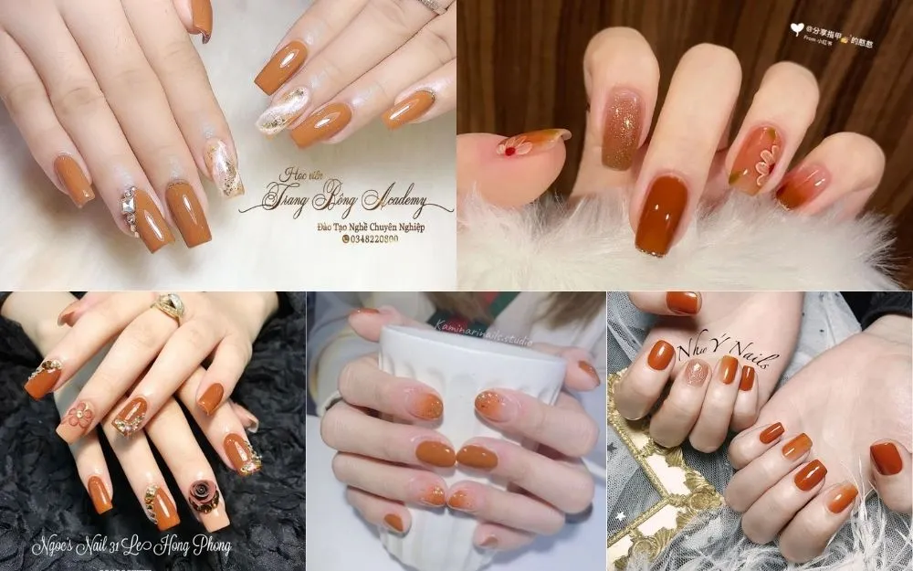 Top 20+ Mẫu Nail Cam Đất Đẹp Sang Chảnh, Tôn Da Hot Trend - 4