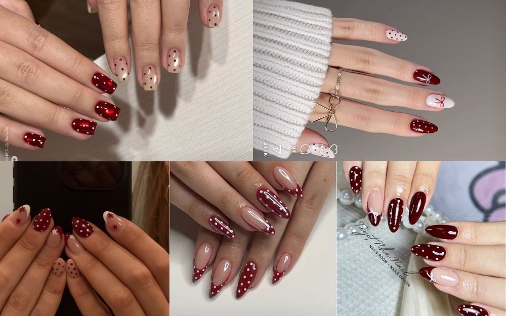 Top 20+ Mẫu Nail Đỏ Chấm Bi Đẹp, Trông Nghịch Ngợm 2026 - 1