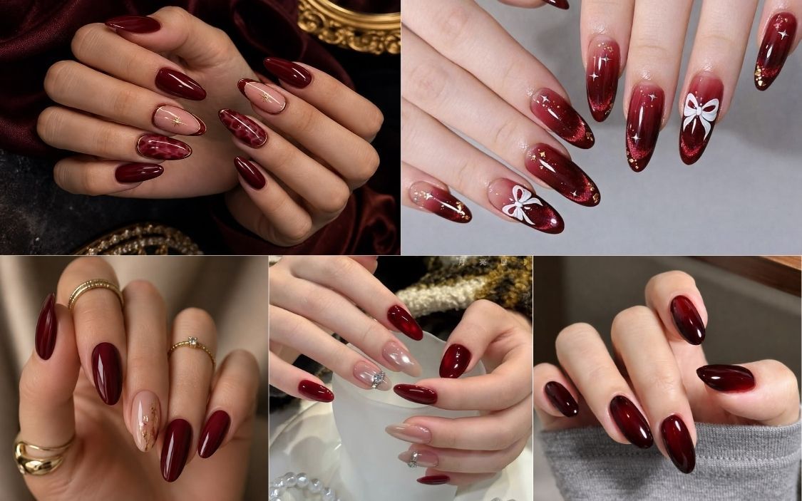 Top 30+ Mẫu Nail Đỏ Rượu Vang Sang Chảnh, Quyến Rũ 2026 - 1