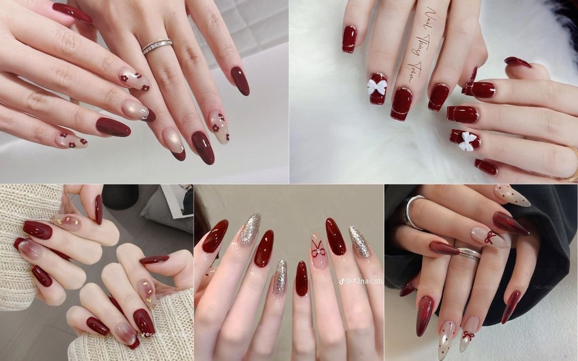 Top 30+ Mẫu Nail Đỏ Rượu Vang Sang Chảnh, Quyến Rũ 2026 - 4
