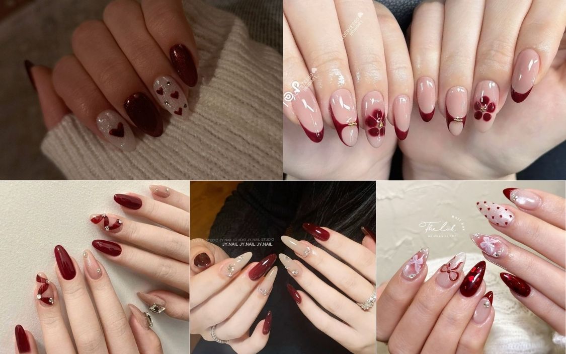 Top 30+ Mẫu Nail Đỏ Rượu Vang Sang Chảnh, Quyến Rũ 2026 - 5