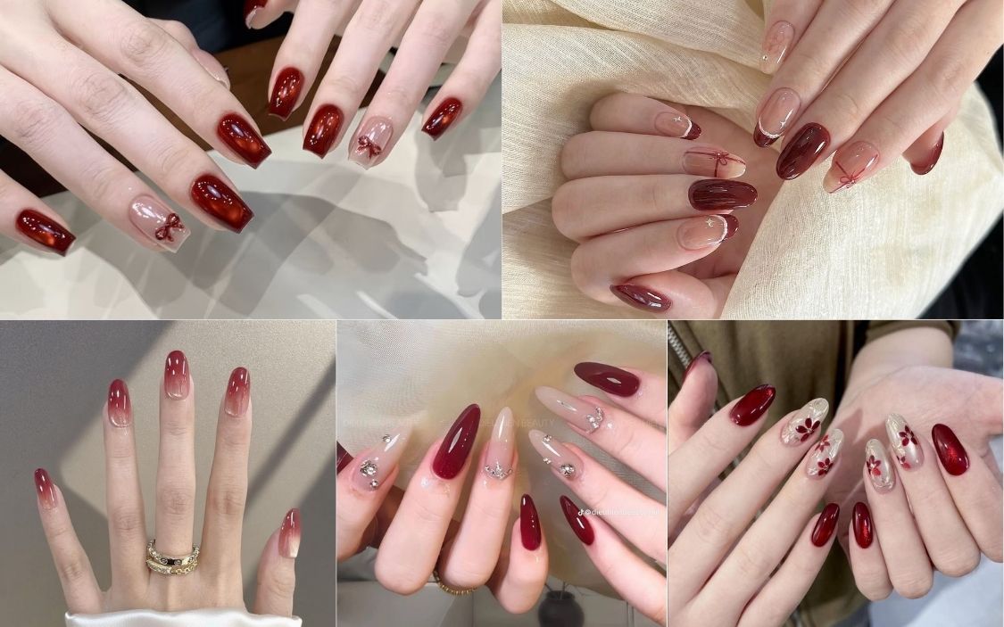 Top 30+ Mẫu Nail Đỏ Rượu Vang Sang Chảnh, Quyến Rũ 2026 - 6