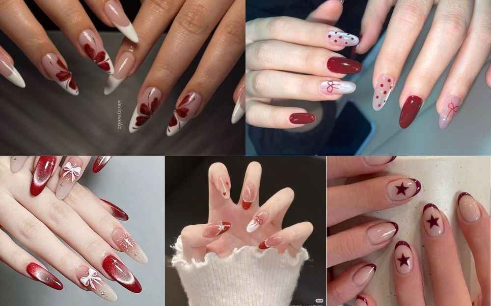 Top 30+ Mẫu Nail Đỏ Rượu Vang Sang Chảnh, Quyến Rũ 2026 - 3