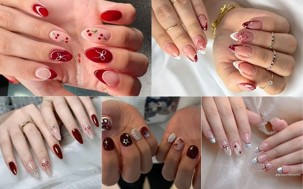 Top 30+ Mẫu Nail Đỏ Trắng Đẹp Mê Mẩn, Tôn Da & Sang Chảnh - 5