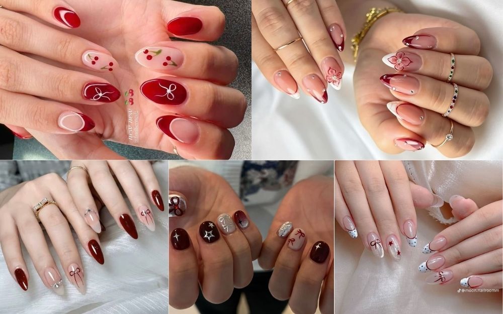 Top 30+ Mẫu Nail Đỏ Rượu Vang Sang Chảnh, Quyến Rũ 2026 - 5