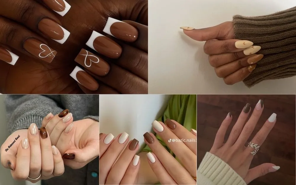 Gợi Ý 50+ Mẫu Nail Nâu Trắng Đẹp, Sang Chảnh, Tôn Da 2026 - 1