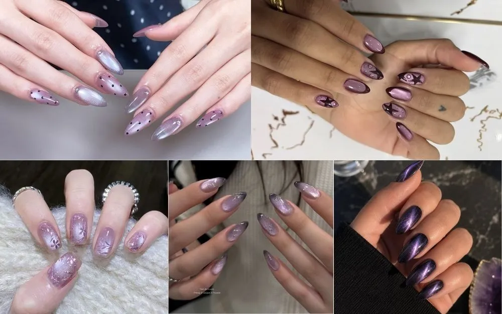 Top 30+ Mẫu Nail Tím Mắt Mèo Sang Chảnh, Cuốn Hút Năm 2026 - 2