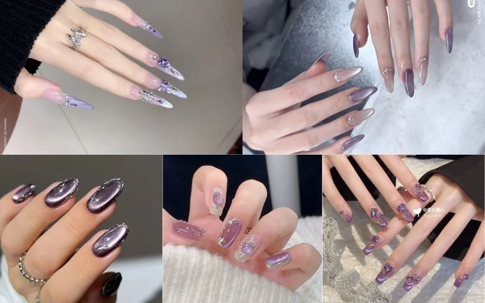 Top 30+ Mẫu Nail Tím Mắt Mèo Sang Chảnh, Cuốn Hút Năm 2026 - 5