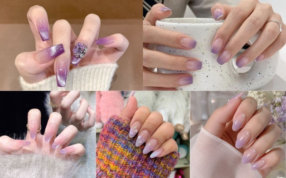 TOP 30+ Mẫu Nail Tím Ombre Đẹp Sành Điệu, Tôn Da Hot Trend 2026 - 3