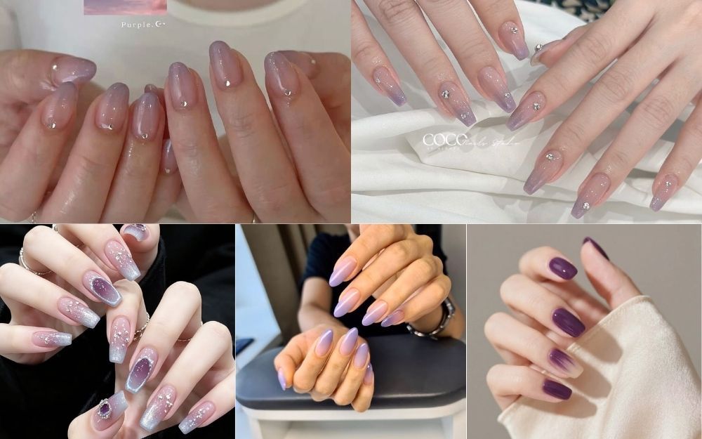 TOP 30+ Mẫu Nail Tím Ombre Đẹp Sành Điệu, Tôn Da Hot Trend 2026 - 5